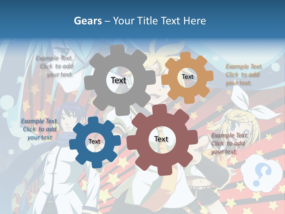 A Group Of Anime Characters Standing In Front Of A Background PowerPoint Template