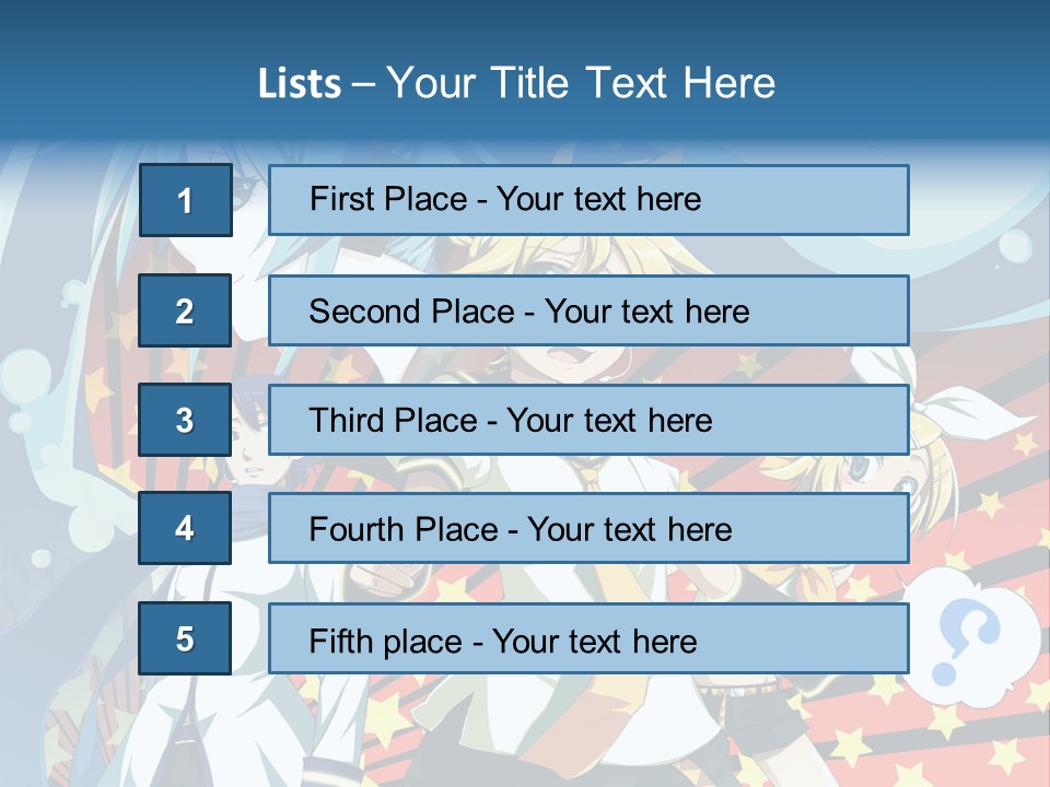 A Group Of Anime Characters Standing In Front Of A Background PowerPoint Template