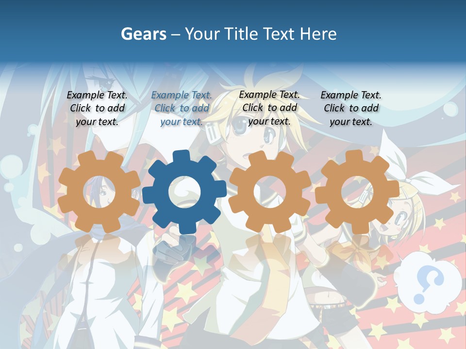 A Group Of Anime Characters Standing In Front Of A Background PowerPoint Template