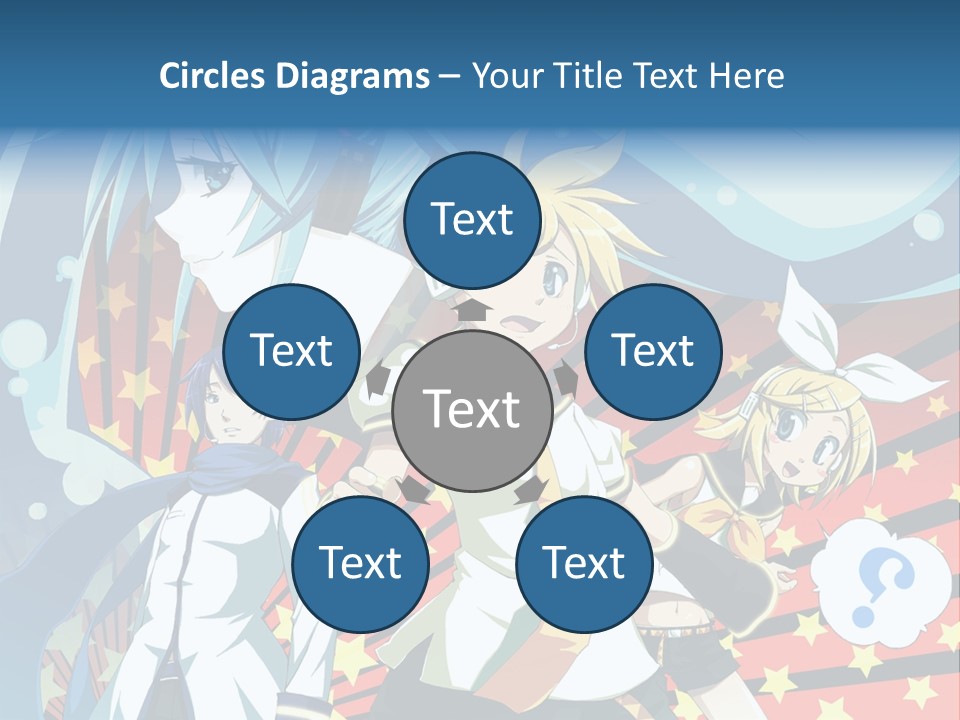 A Group Of Anime Characters Standing In Front Of A Background PowerPoint Template