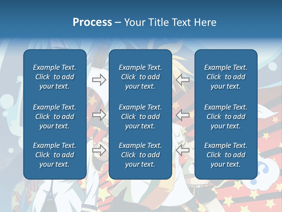 A Group Of Anime Characters Standing In Front Of A Background PowerPoint Template