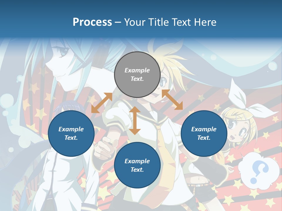 A Group Of Anime Characters Standing In Front Of A Background PowerPoint Template