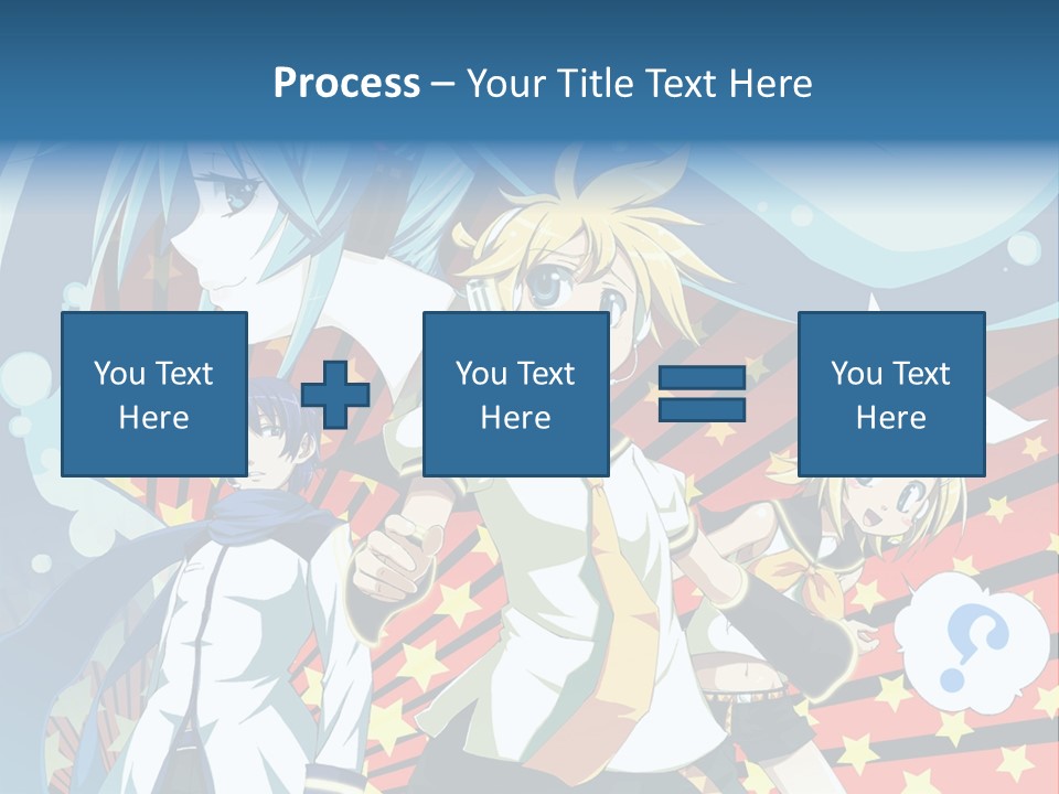 A Group Of Anime Characters Standing In Front Of A Background PowerPoint Template
