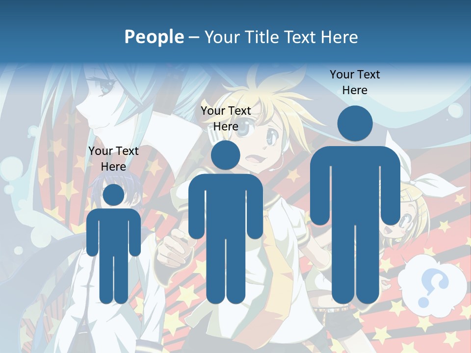 A Group Of Anime Characters Standing In Front Of A Background PowerPoint Template