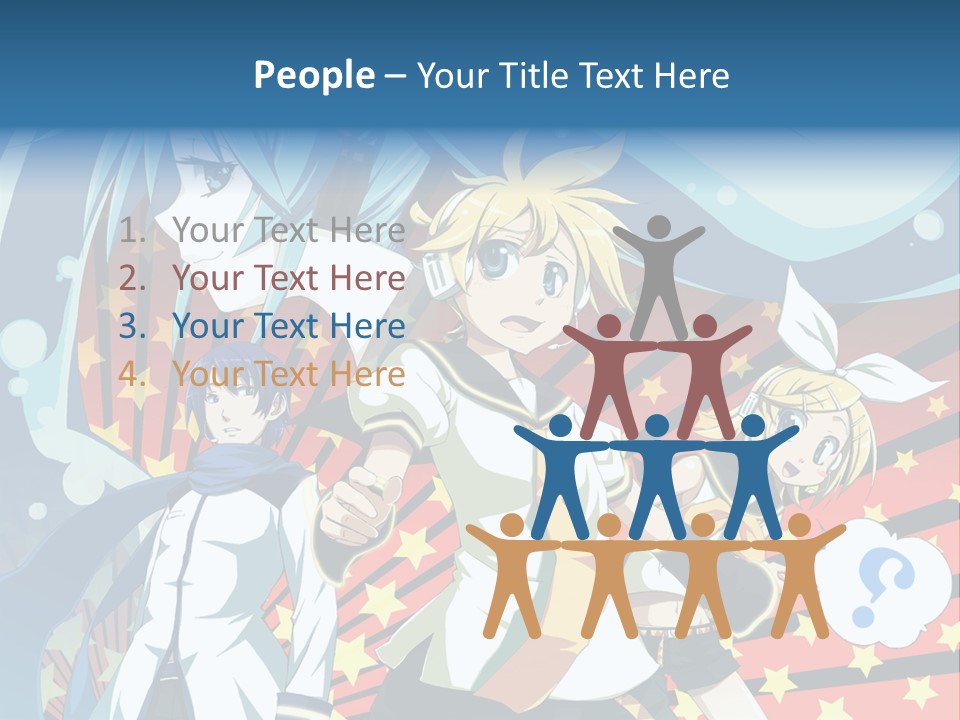 A Group Of Anime Characters Standing In Front Of A Background PowerPoint Template