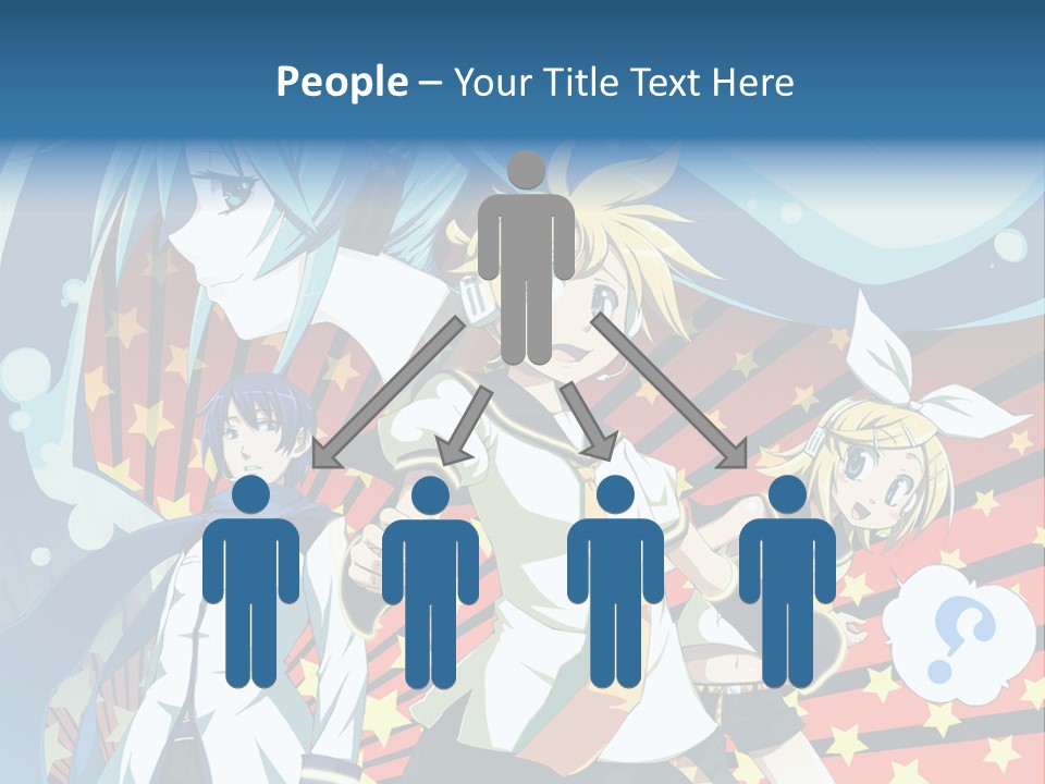 A Group Of Anime Characters Standing In Front Of A Background PowerPoint Template