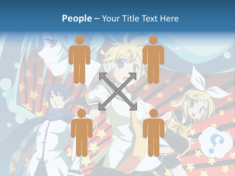 A Group Of Anime Characters Standing In Front Of A Background PowerPoint Template