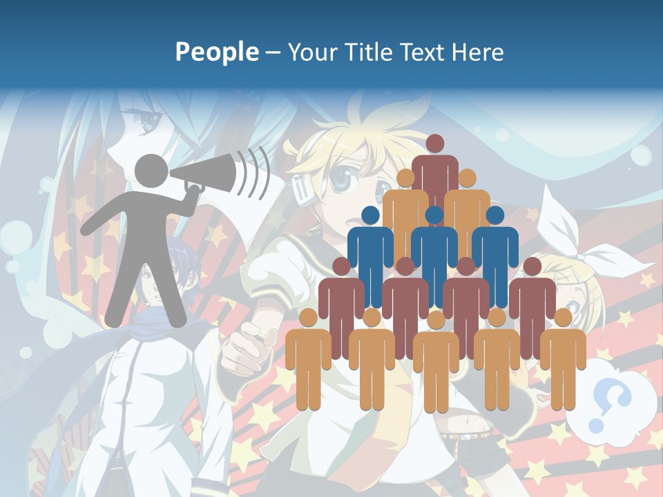 A Group Of Anime Characters Standing In Front Of A Background PowerPoint Template