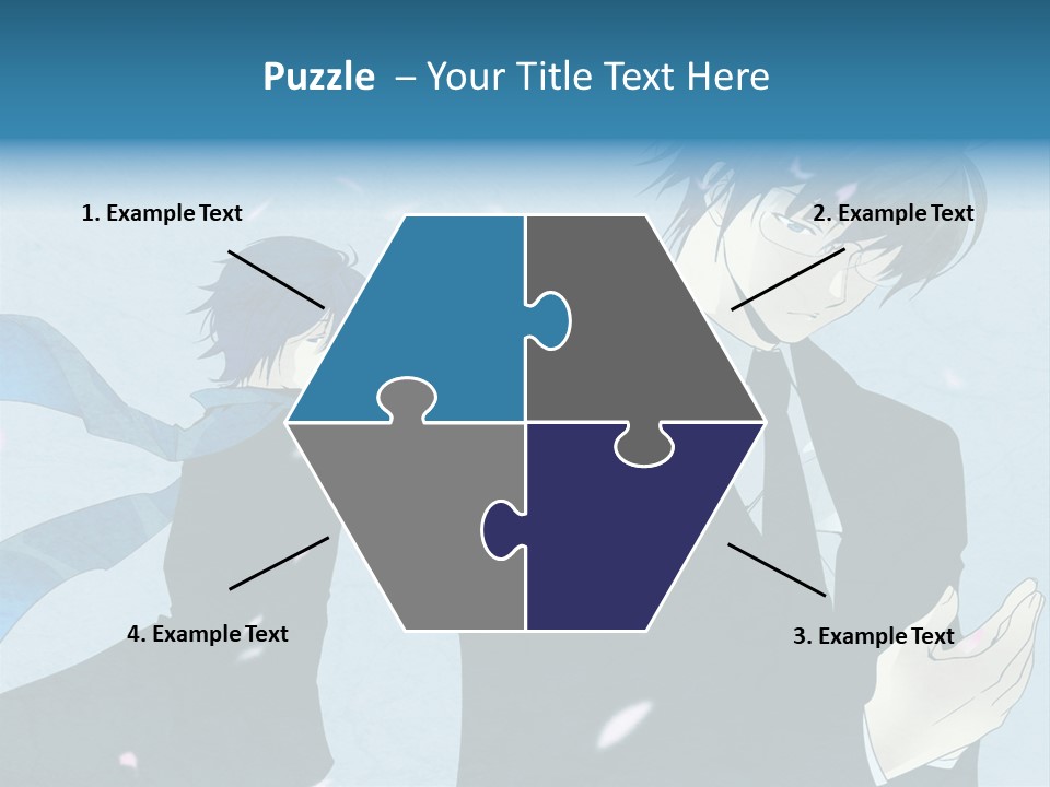 A Couple Of People Standing Next To Each Other PowerPoint Template