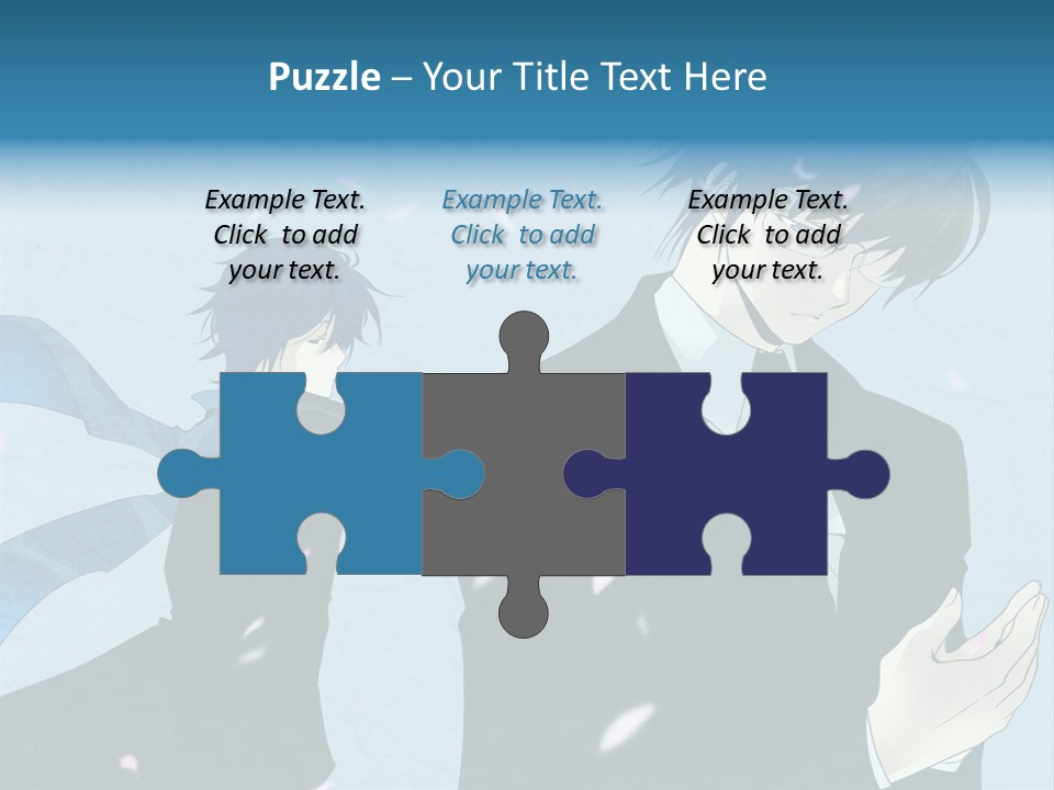 A Couple Of People Standing Next To Each Other PowerPoint Template