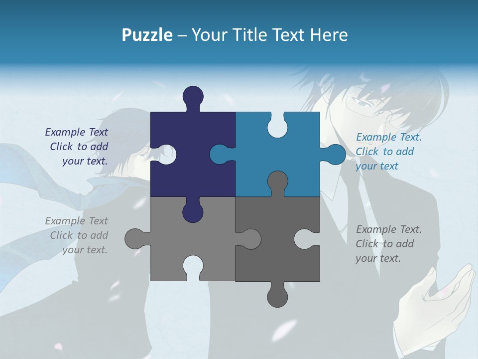A Couple Of People Standing Next To Each Other PowerPoint Template