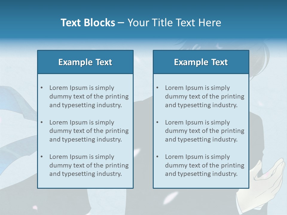 A Couple Of People Standing Next To Each Other PowerPoint Template