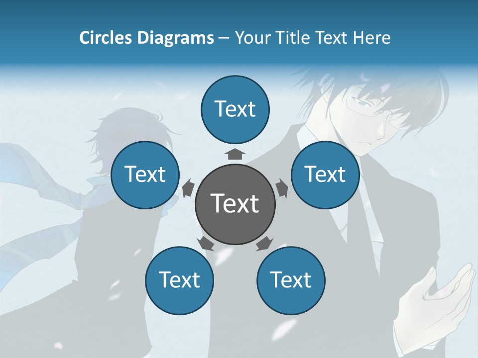 A Couple Of People Standing Next To Each Other PowerPoint Template