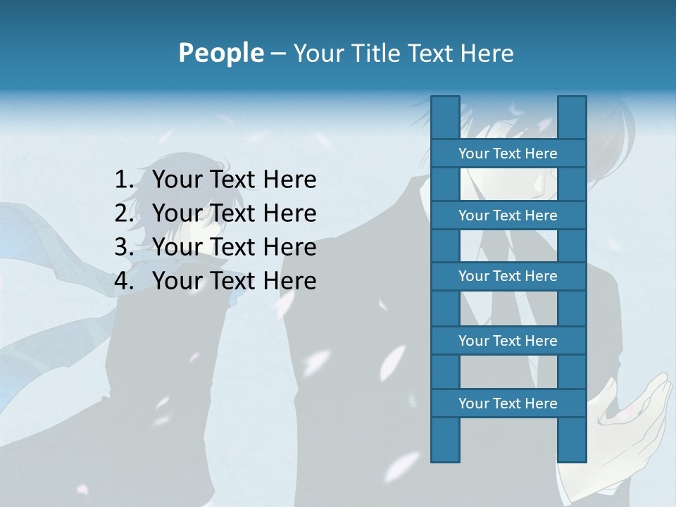 A Couple Of People Standing Next To Each Other PowerPoint Template