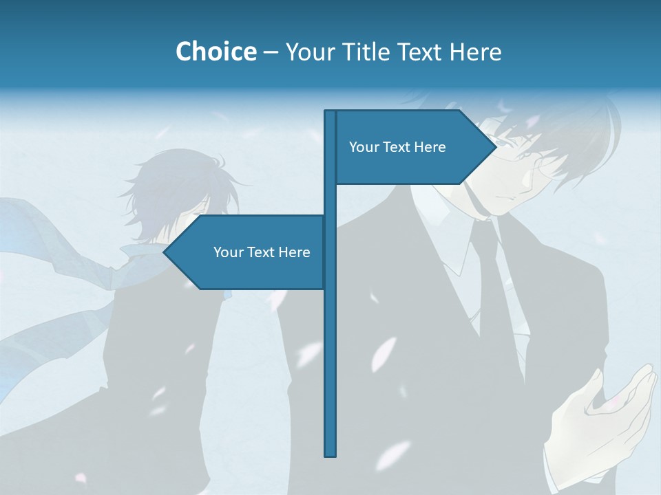 A Couple Of People Standing Next To Each Other PowerPoint Template