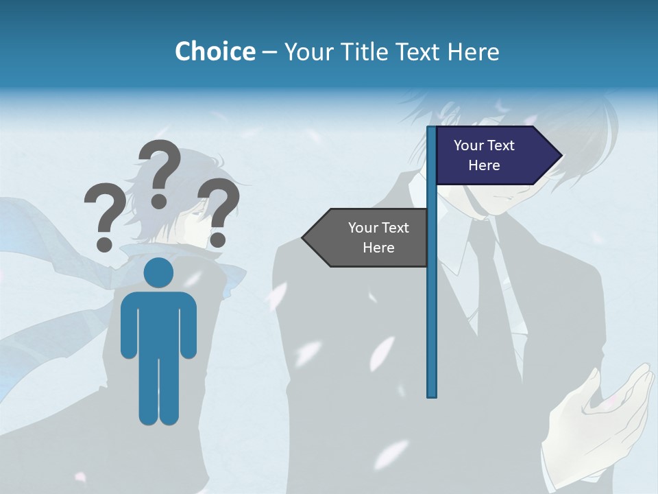 A Couple Of People Standing Next To Each Other PowerPoint Template