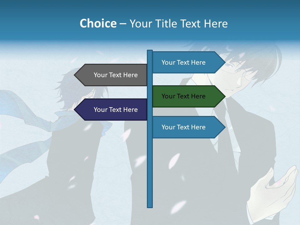 A Couple Of People Standing Next To Each Other PowerPoint Template