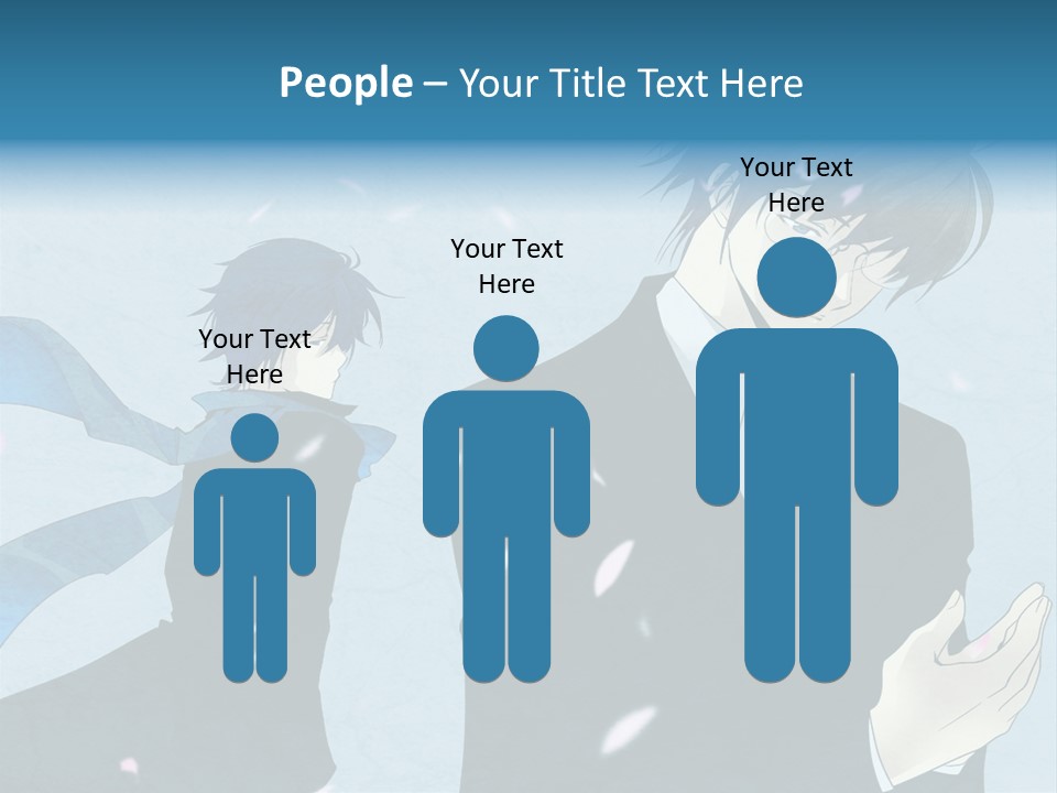 A Couple Of People Standing Next To Each Other PowerPoint Template