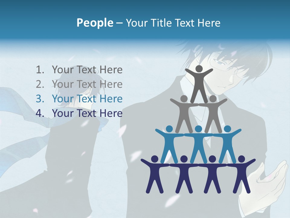 A Couple Of People Standing Next To Each Other PowerPoint Template