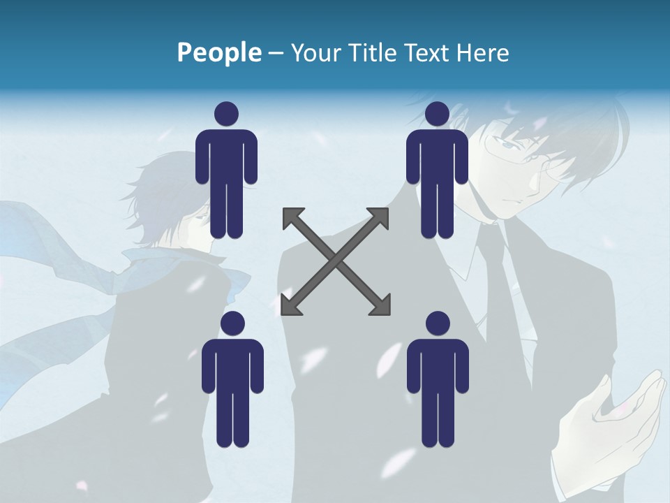 A Couple Of People Standing Next To Each Other PowerPoint Template