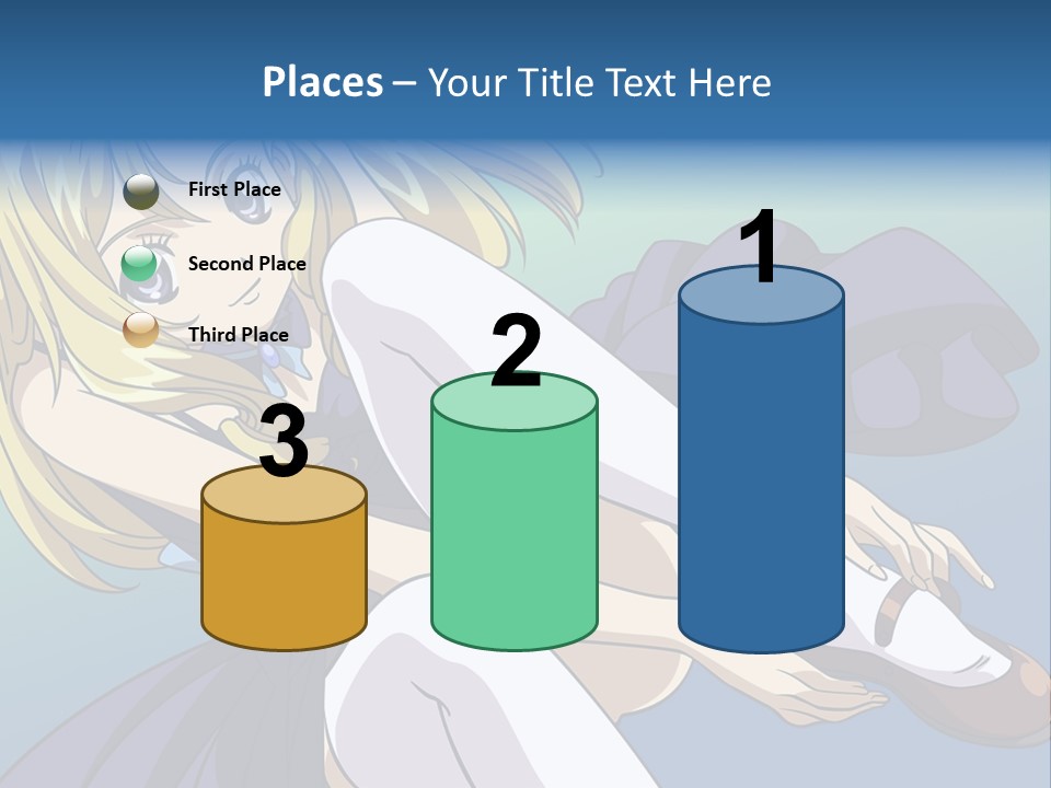 A Girl With Blonde Hair Is Sitting On The Ground PowerPoint Template