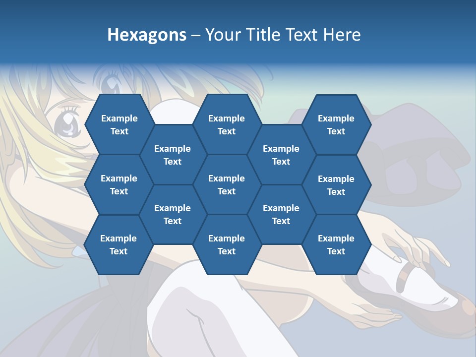 A Girl With Blonde Hair Is Sitting On The Ground PowerPoint Template