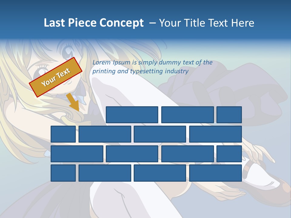 A Girl With Blonde Hair Is Sitting On The Ground PowerPoint Template