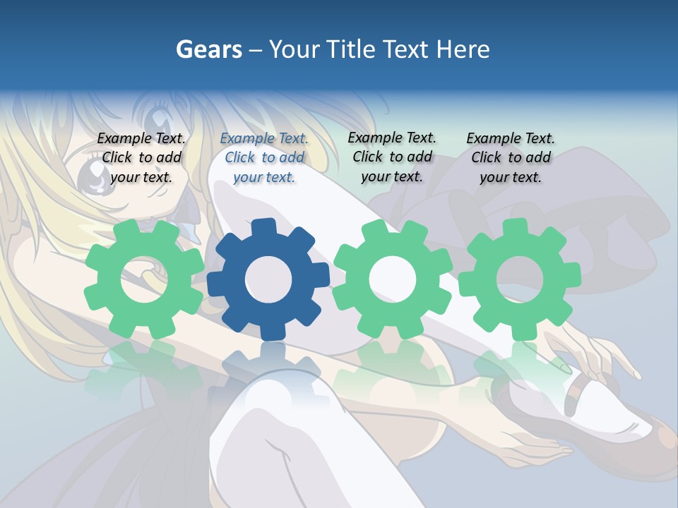 A Girl With Blonde Hair Is Sitting On The Ground PowerPoint Template