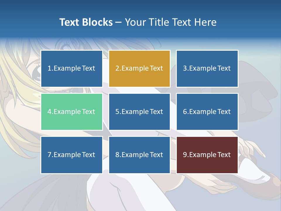 A Girl With Blonde Hair Is Sitting On The Ground PowerPoint Template