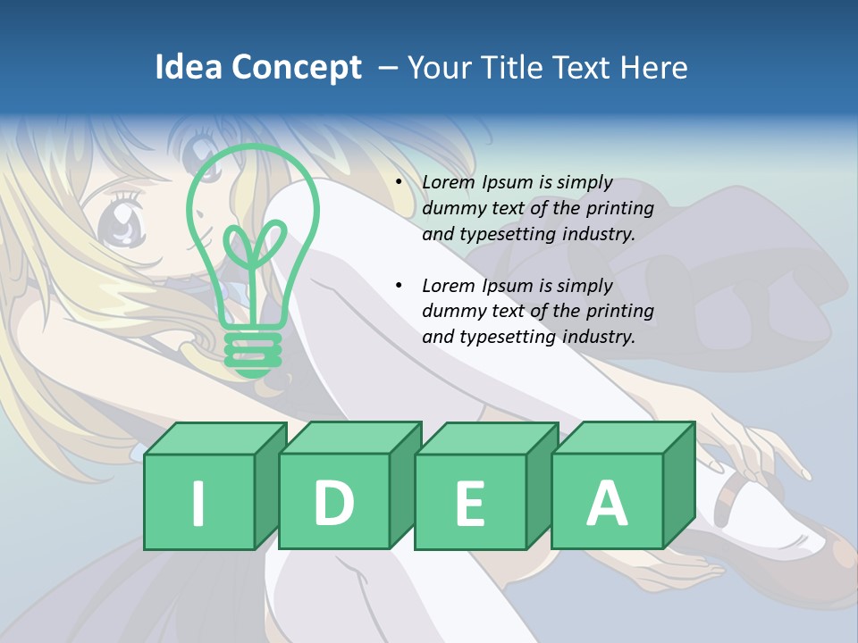 A Girl With Blonde Hair Is Sitting On The Ground PowerPoint Template