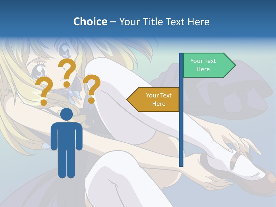 A Girl With Blonde Hair Is Sitting On The Ground PowerPoint Template