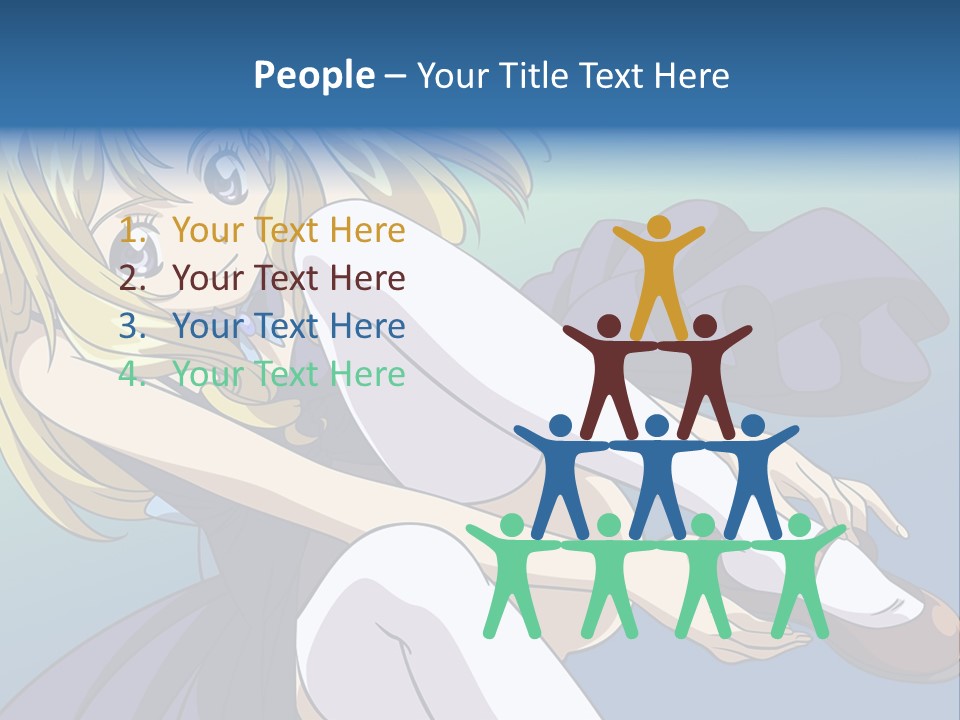 A Girl With Blonde Hair Is Sitting On The Ground PowerPoint Template