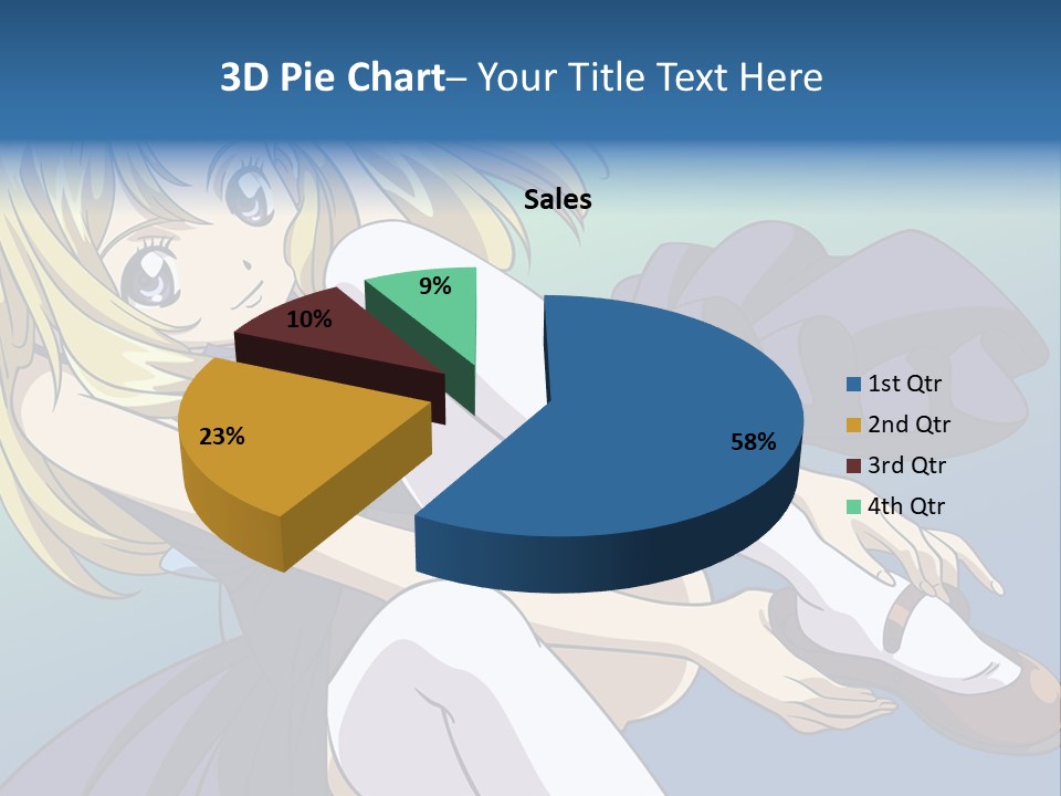 A Girl With Blonde Hair Is Sitting On The Ground PowerPoint Template