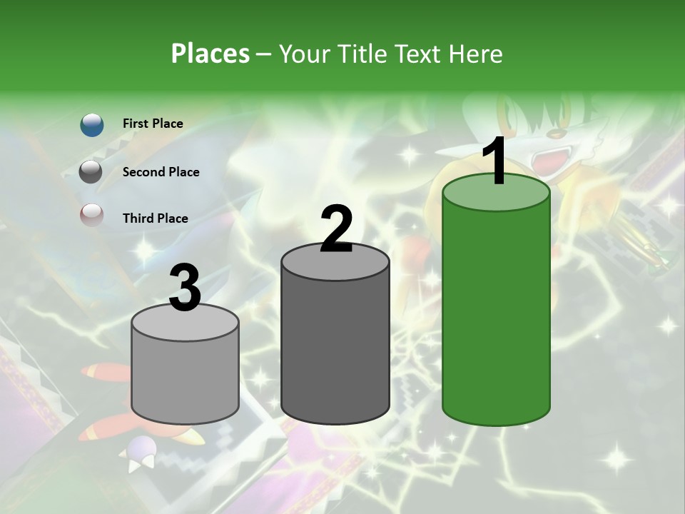 A Cartoon Character With A Green Background PowerPoint Template