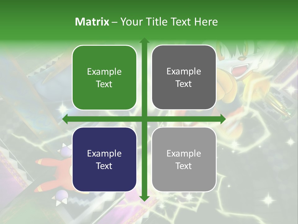 A Cartoon Character With A Green Background PowerPoint Template