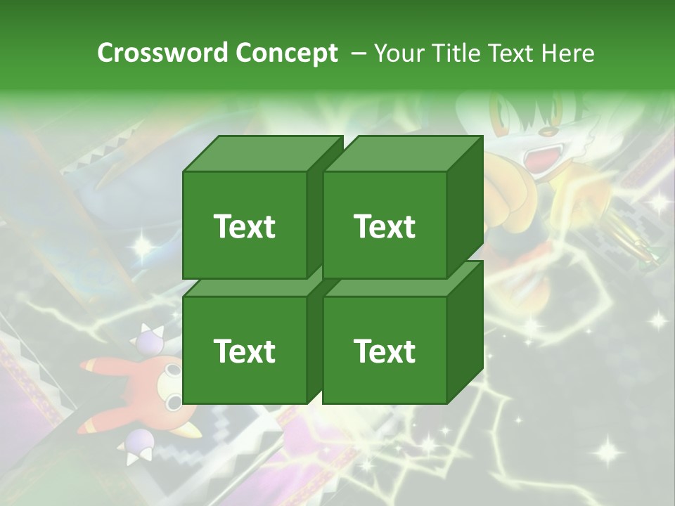 A Cartoon Character With A Green Background PowerPoint Template