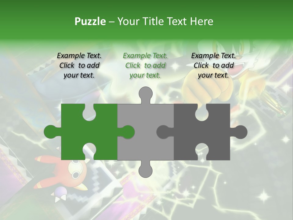 A Cartoon Character With A Green Background PowerPoint Template