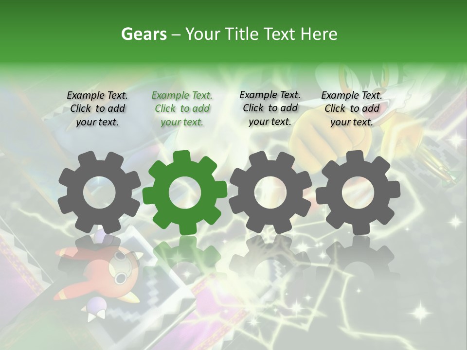 A Cartoon Character With A Green Background PowerPoint Template