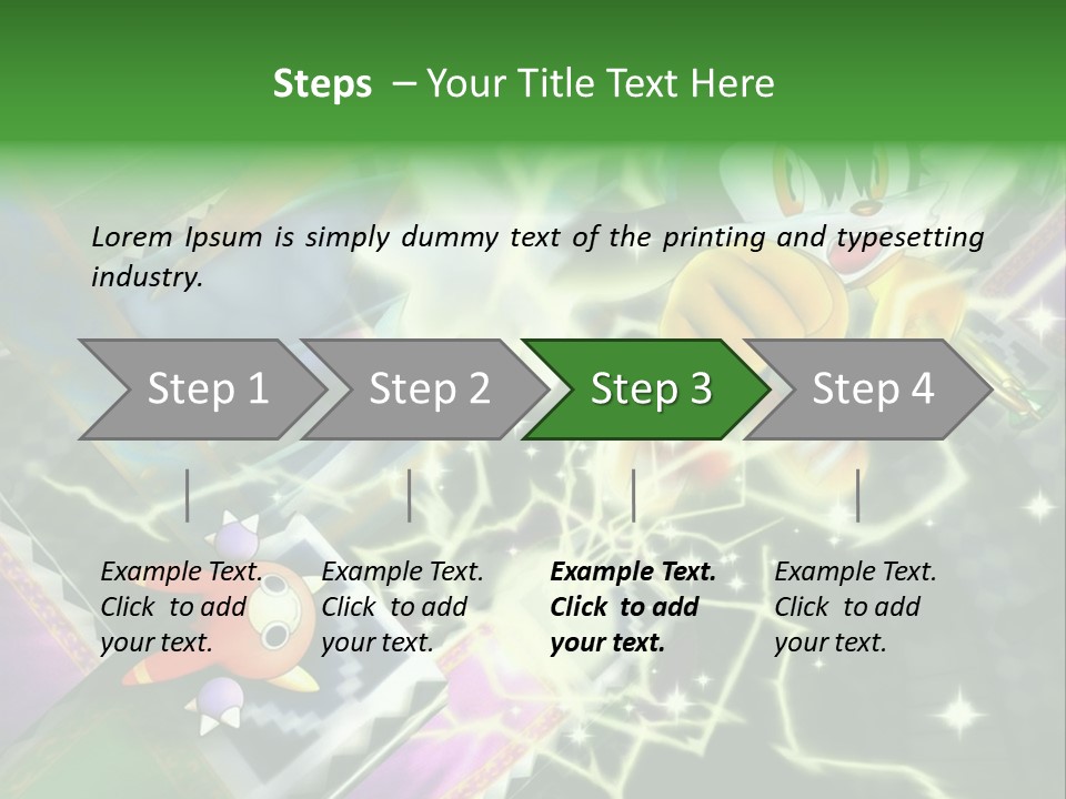 A Cartoon Character With A Green Background PowerPoint Template