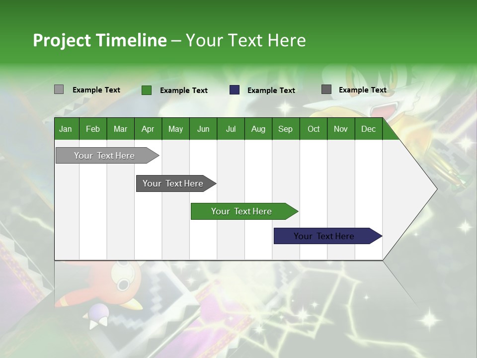 A Cartoon Character With A Green Background PowerPoint Template
