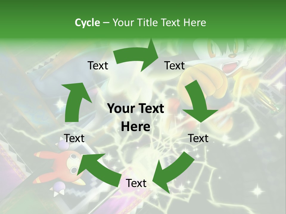 A Cartoon Character With A Green Background PowerPoint Template