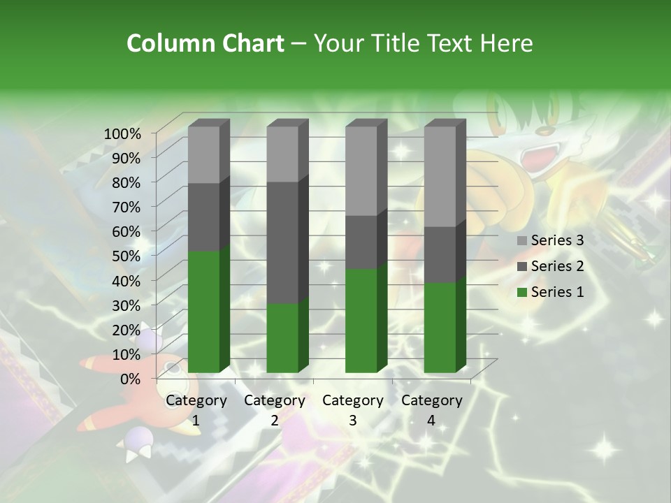 A Cartoon Character With A Green Background PowerPoint Template