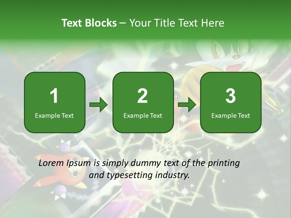 A Cartoon Character With A Green Background PowerPoint Template