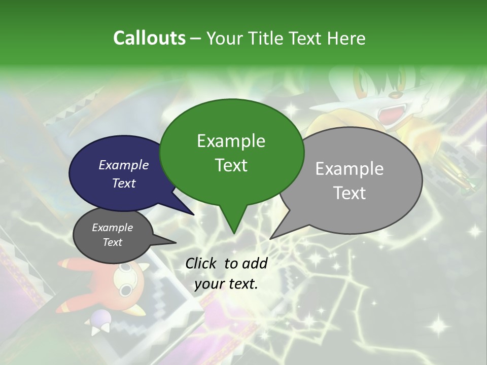 A Cartoon Character With A Green Background PowerPoint Template