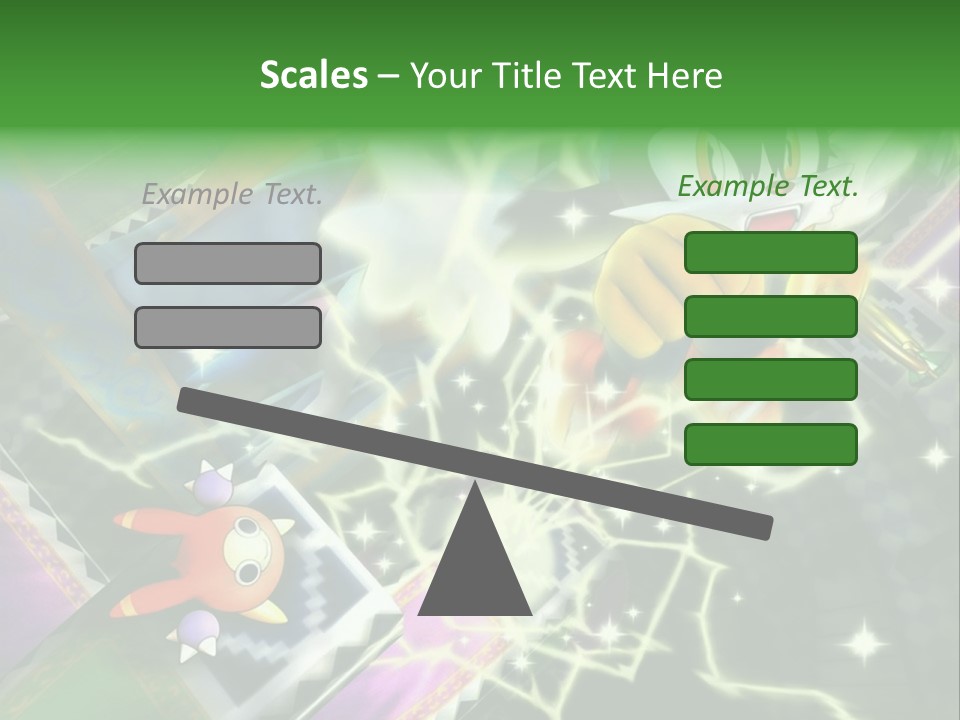 A Cartoon Character With A Green Background PowerPoint Template