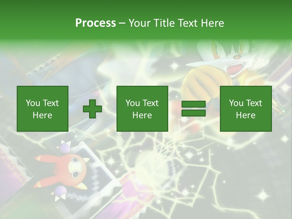 A Cartoon Character With A Green Background PowerPoint Template