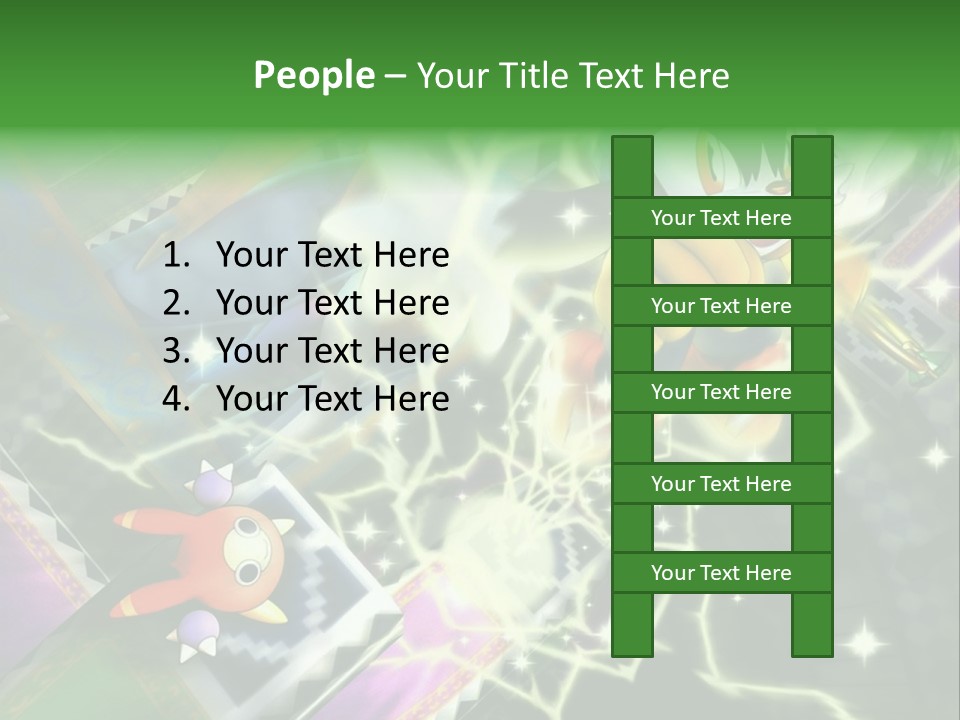 A Cartoon Character With A Green Background PowerPoint Template