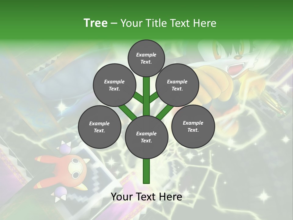 A Cartoon Character With A Green Background PowerPoint Template