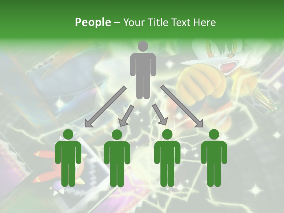 A Cartoon Character With A Green Background PowerPoint Template