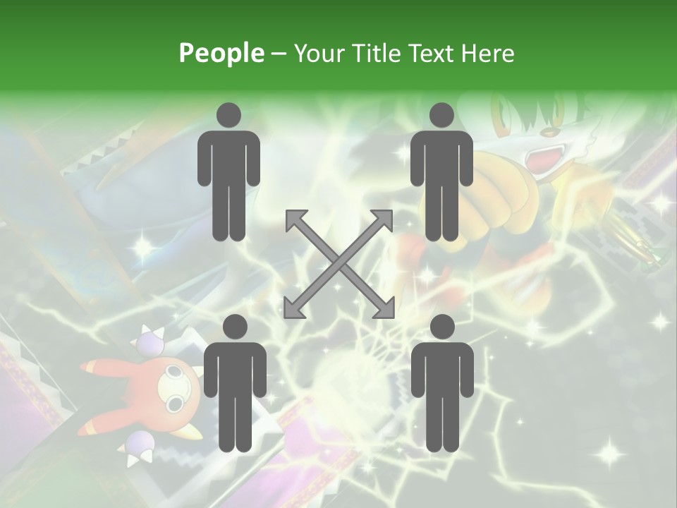 A Cartoon Character With A Green Background PowerPoint Template